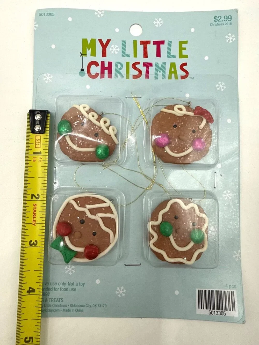Mini Ornaments & Tree Topper Set My Little Christmas Gingerbread Snowflake 2016